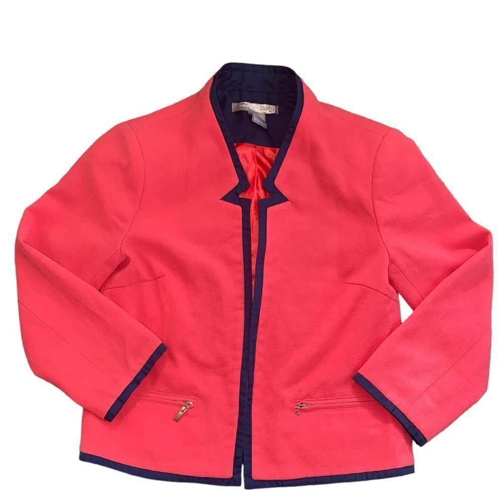 Forever 21 80s Inspired Red/ Navy Blazer XS